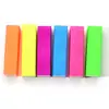Esponja de tofu fluorescente espumosa bloque de pulido opcional multicolor herramientas de pulido para uñas para salón de uñas