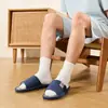Chinelos de Linho Grandes para Homens, Primavera e Outono, para Interior, Piso de Casa, Respiráveis, Absorventes de Suor, Antibacterianos, para Todas as Estações, Chinelos de Algodão e Linho para Mulheres, Verão
