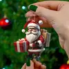Pendente de Natal de Acrílico Plano Desenho Animado Papai Noel Decoração de Árvore de Natal Pingente de Presente Transfronteiriço