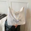 Bolso de Lona de Moda Otoño 2025 Nuevo Estilo Coreano Bolso Tote Casual de Moda Bolso Tote de un Solo Hombro de Gran Capacidad