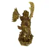 Venta al por mayor de artesanías de latón transfronterizas del fabricante de Guan Gong, artesanías de cobre puro del Dios de la Riqueza Guan Er, y figuras de Guan Gong con Nueve Dragones