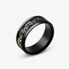 Anillo de Acero Inoxidable con Patrón de Dragón Acero de Titanio Anillo de Pareja Dominante Joyería de Moda Anillo Liso Joyería Transfronteriza para Hombres y Mujeres