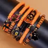 Joias Transfronteiriças Europeias e Americanas Pulseira Personalizada Conjunto de Pulseira Simples de Cristal Morcego Letras de Liga para Festa de Halloween