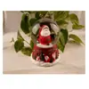 Muñeco de Nieve Navideño de Resina Transfronterizo, Papá Noel, Bola de Cristal con Nieve Cayendo y Caja de Música con Luz, Decoración para el Hogar, Regalo