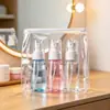 Bolsa Transparente de PVC con Cremallera Tridimensional Personalizada, Bolsa de Empaque Auto-sellante Mate de Eva, Bolsa Impermeable de Almacenamiento para Viajes para Cosméticos y Artículos de Tocador
