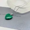 Explosiones al por mayor Collar de piedra natural de amor jade corazón de melocotón cristal en forma de corazón cadena de clavícula amor de amantes regalo de cumpleaños
