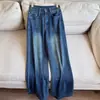 2026 Nuevo Temperamento Retro Azul Oscuro Adelgazantes Pantalones de Mezclilla Pierna Recta Pierna Recta Ligera Acampanados Pantalones Largos Venta al por Mayor H05GK2651