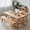 Mesa de Comedor Nórdica de Madera Maciza Simple para Hogar Sala de Estar Mesa de Comedor de Madera de Fresno Restaurante Casa de Huéspedes Juego Original de Mesa y Sillas de Comedor de Madera