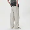 Roupas Masculinas Xintang 2026 Primavera Novo Estilo Americano High Street Tendência Suja Solto Off-White Cimitarra Calças Casuais