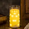 Fio de Luz de Vela com Cabeça Oscilante Transfronteiriço Luz de Vela Simulação de Luz de Vela Luz de Ambiente Jantar à Luz de Velas Pequenos Enfeites