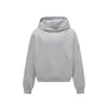 Sudadera con capucha minimalista gris de corte holgado para mujer, nueva popular chaqueta top casual versátil otoño/invierno 2026