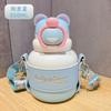 Termo infantil de oso, taza con pajita de acero inoxidable 304 para contacto con alimentos para niños y niñas, color de alto valor, uso escolar