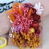 Día de la Madre Flor Eterna A5 Paquete de Material de Tablero de Flores en Relieve Marco de Fotos DIY Abanico Sombrero de Paja Material de Flores Flores Secas