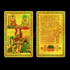 Estátua de Buda, Cartão de Buda Portátil de Metal, Bodhisattva Guanyin, Bodhisattva Ksitigarbha, Cartão Portátil de Paz com Impressão Personalizada, Cartão Dourado