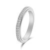 Anillo giratorio para mujer de acero inoxidable con diamantes completos, estilo coreano simple, redondo, europeo y americano, anillo de dedo de temperamento dorado, joyería para mano