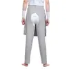 Pantalones de Cuidado para la Incontinencia Abiertos en la Entrepierna para Personas Mayores Postoperadas e Inmovilizadas en Cama, Suaves, Transpirables, para Cuidado de Rehabilitación, Algodón Puro