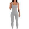 2025 Amazon Exportación Europea y Americana Mono de Mujer Otoño e Invierno Nuevo Mono Slim Sexy con Cuello Cuadrado Acanalado