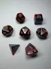 Patrón de mármol multicolor de dos colores tablero de juego de mazmorra juego de rol dnd acrílico poliédrico set de 7 piezas dados