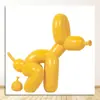 Decoración de baño pintura inodoro decoración del hogar pintura núcleo arte contemporáneo imagen perro globo póster moderno pintura en lienzo núcleo