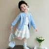 Abrigo para Niñas Primavera 2026 Nuevo Elegante Moderno Ropa Infantil Top Primavera y Otoño Ropa de Cardigan Tejido para Bebé