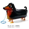 Brinquedo de Balão de Filme de Alumínio Formato de Animal de Estimação Andante Desenho Animado Cachorro Pato Pinguim Andante Balão de Hélio Atacado