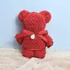 Cuadrado de Toalla Oso Pequeño Toalla Cuadrada Souvenir Celebración de Boda Dulce Rojo Día Nacional de los Niños Festival de Medio Otoño Regalo Pequeño Material de Coral