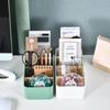 Caja de almacenamiento de cosméticos de madera, caja de almacenamiento de escritorio, caja de almacenamiento de cosméticos de plástico, caja de acabado para el cuidado de la piel y lápiz labial.