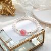Pulsera de Cristal Natural Qiaoen Pulsera de Cristal de Fresa Pixiu Femenina DIY Hecha a Mano Accesorios de Joyería de Perlas