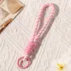 Tecido Woven de Nylon Corda Colorida Chaveiro para Homens e Mulheres, Mosquetão, Chaveiro de Casal, Pingente de Celular, Cordão para Bolsa