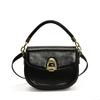 Bolsa de Mão Feminina de Couro Macio com Textura de Luxo Bolsa Sela Nova Moda Retro Grande Capacidade Versátil Ombro Transversal Pequena Quadrada