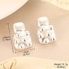 Pendientes Retro Elegantes Europeos y Americanos Estilo Ins Estilo Metálico Simples Personalizados Pendientes Metálicos Corazón Geométricos Cóncavos y Convexos