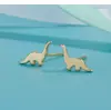 Pendientes Estilo Coreano de Una Semana Lindos Pendientes de Perro Dinosaurio Simples Personalizados Cobre Blanco Chapado en Plata Pendientes de Animales Mini