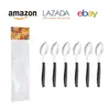 Acero Inoxidable Nuevo Vajilla Amazon Juego de Cubiertos Estilo Occidental Cuchillo, Tenedor, Cuchara Transfronterizo Juego de 24 Piezas con Mango de PP Cuchillo de Cena Cuchillo para Bistec