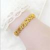 Temu gran venta pulsera chapada en oro para mujer forma de flor corazón estilo étnico joyería de boda dorada suministro para transmisiones en vivo de TikTok