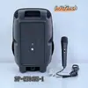 Modelo Popular Alto-falante Bluetooth Portátil de 6,5 polegadas com Luzes Coloridas para Karaokê, Microfone para Comércio Exterior, Áudio Bluetooth para Dança de Praça