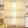 Tela de Cortina con Bordado Europeo Crown Cortina Transparente Sala de Estar Dormitorio Simple Moderna Cortina Blackout Alta Calidad Gama Alta Lujo