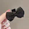 Estilo francés suave peinado semi-recogido pinza de garra pequeña pinza para el pelo pequeña dulce de hada de alta gama tocado fresco para el cabello que no tira