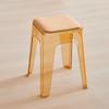 Banquito de Plástico con Cubierta Suave para el Hogar, Simple y Portátil, Silla de Comedor con Almacenamiento, Banquito Transparente, Apilable, Juego de Banquitos, Se Pueden Apilar