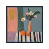 Bufanda de Seda Estilo Étnico Japonés Serie de Colores Morandi Cuadrada de Algodón 55 Uso Diario Versátil para Mujeres Atar Alrededor del Cuello Regalo para Regalar Venta al por Mayor