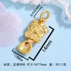 Plata Pura 999 Chapado en Oro Gato de Dibujos Animados Colgante Creativo Hecho a Mano DIY Accesorios Piezas Pequeñas Materiales para Joyería Venta al por Mayor