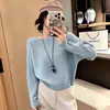 Suéter de punto trenzado a la moda de un solo hombro estilo perezoso para mujer, nuevo de otoño, holgado, adelgazante, versátil, con temperamento, top elegante