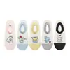 Nuevos Calcetines de Dibujos Animados Sin Costuras para Primavera y Verano para Mujer, Calcetines Invisibles Antideslizantes de Bloques de Color Delgados, Calcetines Tipo Tobillero Transfronterizos al por Mayor