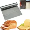 Cortador de fideos de acero inoxidable en ángulo recto con escala raspador de mantequilla crema para pan para el hogar panel de corte herramienta de horneado comercial