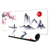 Alfombrilla de Ratón Grande de Mejor Venta de Amazon con Acabado de Alta Gama, con Pintura a Tinta de Paisaje Estilo Chino, Alfombrilla Rosa para Escritorio de Computadora