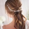 Acessório de Cabelo de Noiva para Casamento Feito à Mão Pérola Cristal Corrente Macia Faixa de Cabelo Acessórios de Cabelo Vendas Diretas Exclusivas de Fábrica Transfronteiriças da Amazon