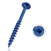 Arruela de cabeça redonda para prego de bolso acionamento quadrado azul à prova de ferrugem cabeça cogumelo furo de bolso para marcenaria parafuso para madeira 8#10#
