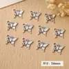 Decoración de Uñas Mariposa Combinada con Decoraciones Doradas para Uñas, Decoraciones de Uñas Mariposa Huecas, Uñas Portátiles Tridimensionales, Accesorios Metálicos DIY