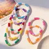 Pulsera de Flores Estilo Resort Bohemio Más Vendida de Amazon, Linda y Dulce, Pulsera Elástica de Flores Coloridas en Colores Macarrón