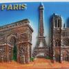 Francés Torre Eiffel Arco del Triunfo Notre Dame de París resina magnética tridimensional pegatinas para refrigerador regalos creativos europeos