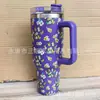 Taza para Coche de 40 oz con Asa, Taza Aislada con Popote, Taza de Hielo para Mantener Frío Montada en Coche, Taza de Agua para el Día de la Madre